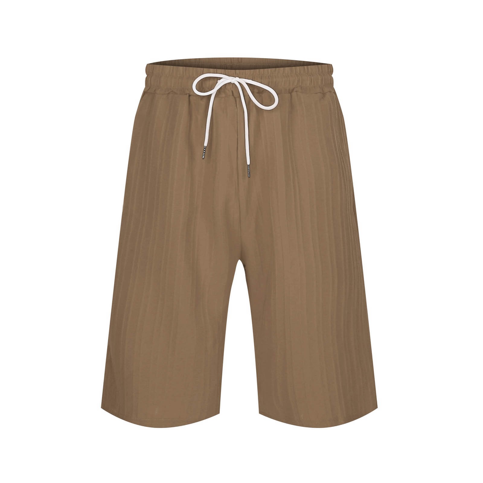 thumbnail image 2 of Pantalones cortos de playa a rayas para hombre - Diseño con cordón ajustable - Tejido de poliéster, ligero, perfecto para la playa y los deportes de verano, 2 of 8